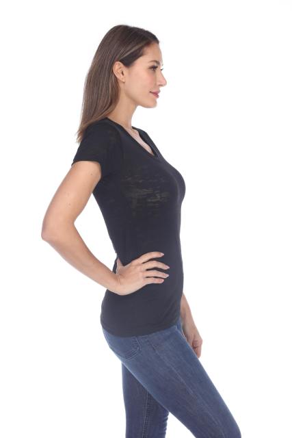 3500 Junior's Burnout Crew Neck Tee