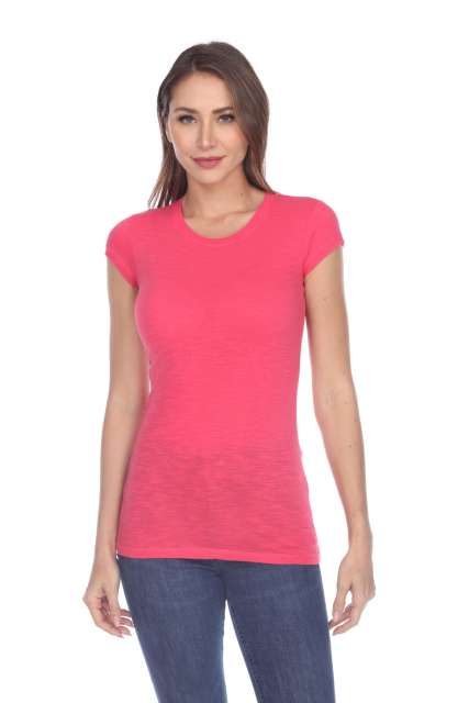 6050 Juniors Cap Sleeve Cotton Slub Tee