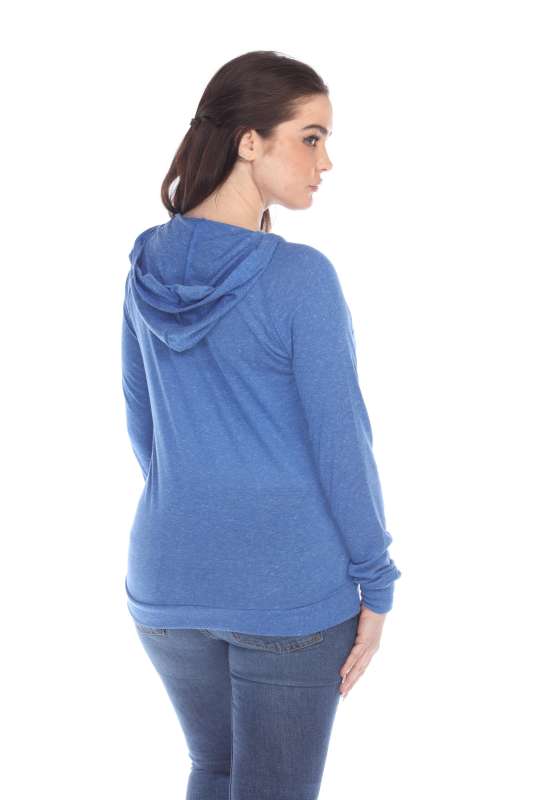 6153 Juniors Poly Linen Zip Hoodie