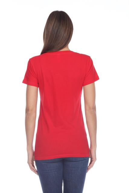 1003 Junior's Cap Sleeve Deep V Neck Tee