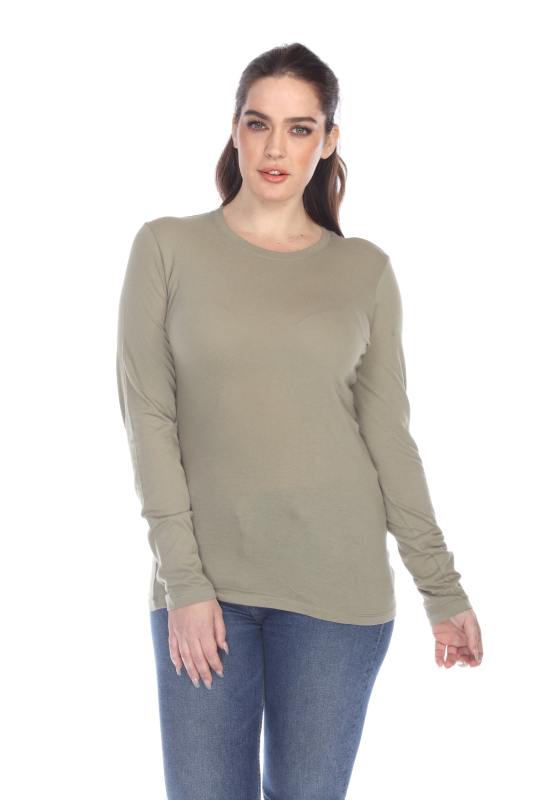 1100 Junior's Long Sleeve Crew Neck Tee