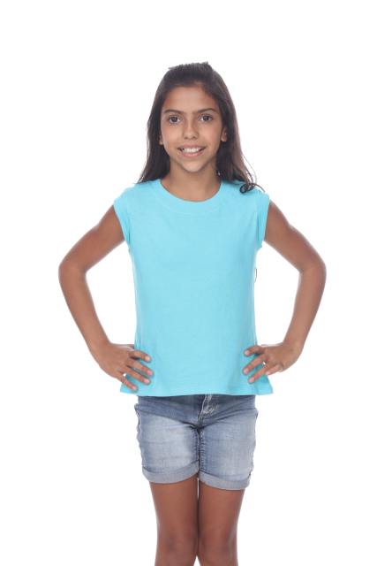 9005 Girls Cuffed Hi-Lo Tank
