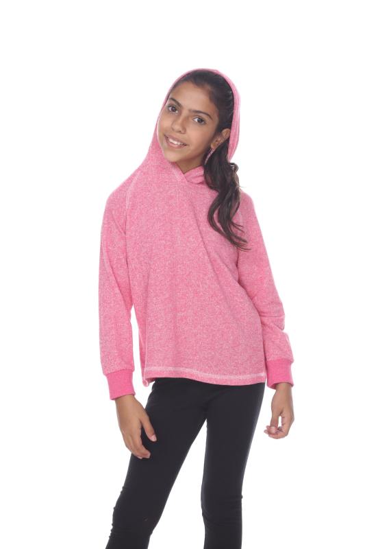 8906G Girls French Terry Pullover Hoodie