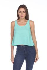1206 Junior's Cotton Nub Crop Tank