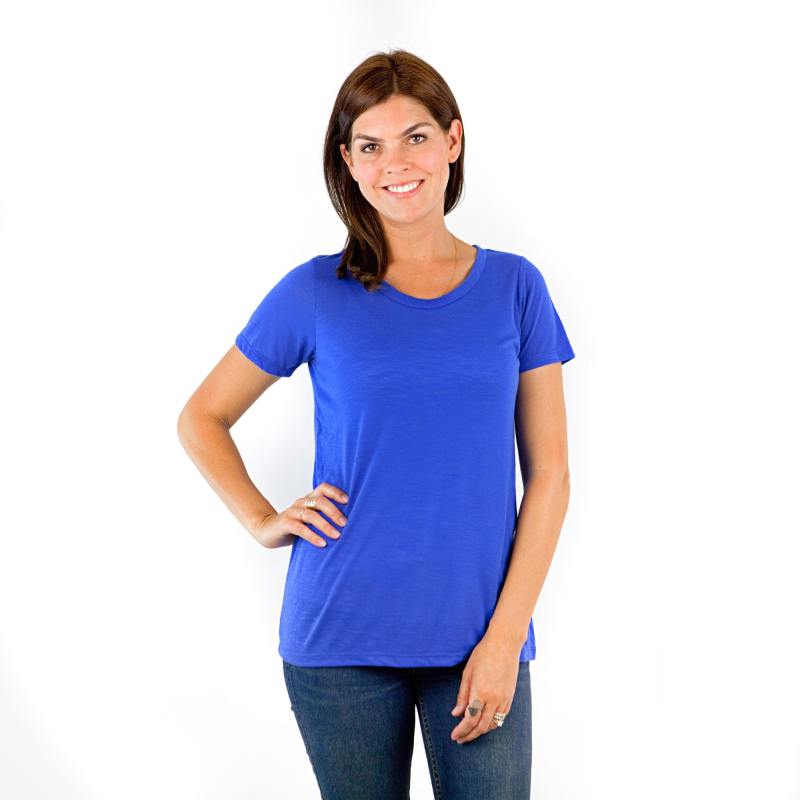 7400 LADIES POLY RAYON SLUB SS SCOOPNECK