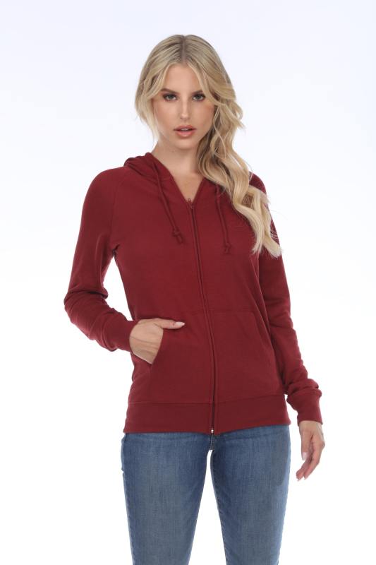 8902 Juniors French Terry Long Sleeve Zip Hoodie