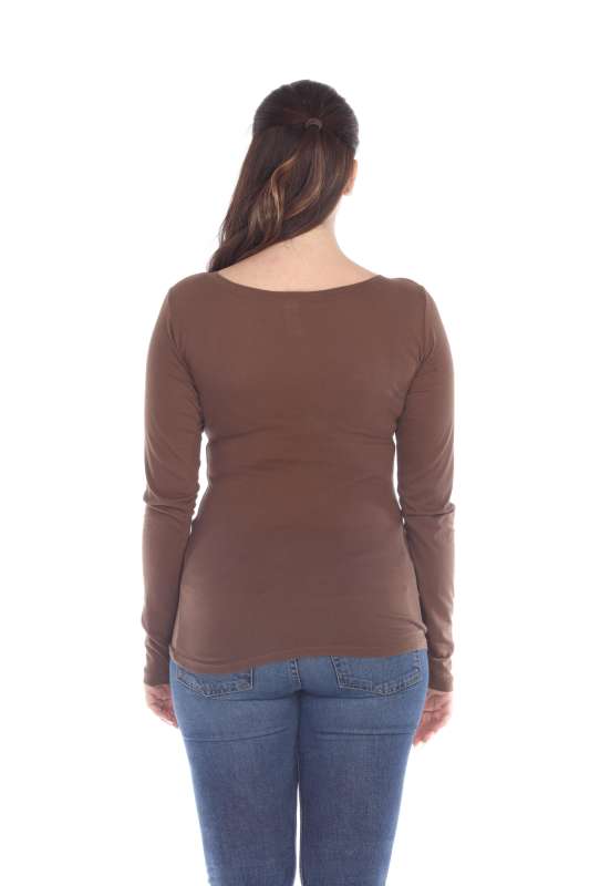 5101 Juniors Long Sleeve Scoop Neck Tee