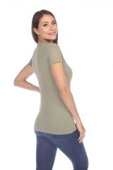 1000 Junior's Luxury Cap Sleeve Crew Neck Tee