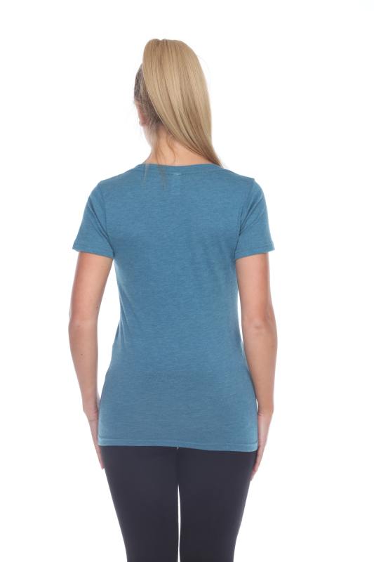 3203 Junior's Tri Blend Short Sleeve Deep V-Neck Tee