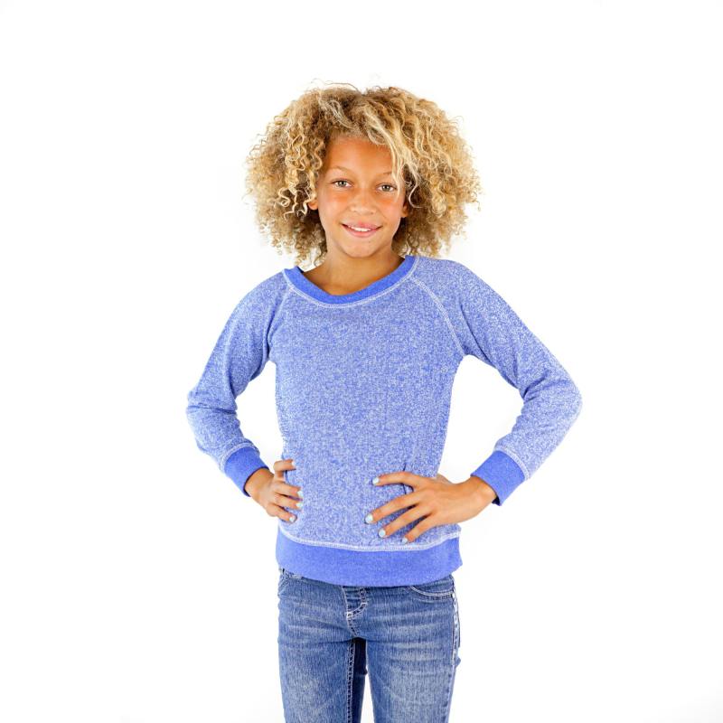 8904G Girls French Terry Long Sleeve Pullover