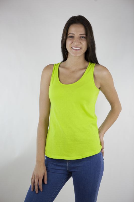 2007 Juniors Scoop Neck Curve Hem Tank