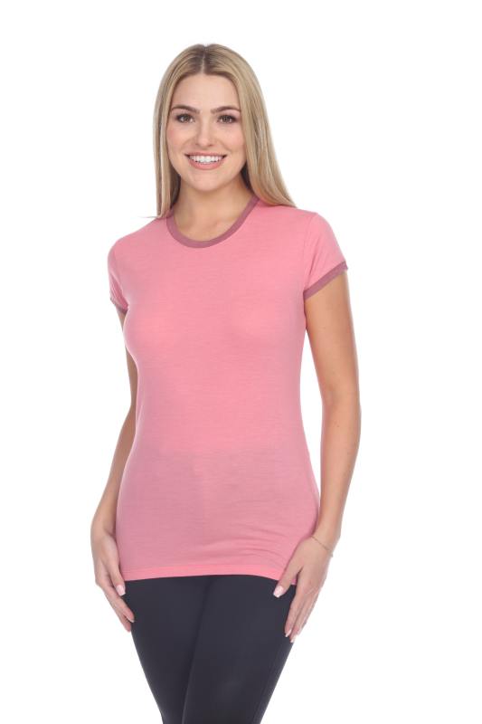 3001 Junior's Cap Sleeve CVC Blended Ringer Tee
