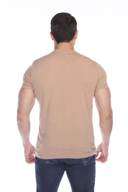 3600 Men's Short Sleeve CVC Blended Crew Neck Tee