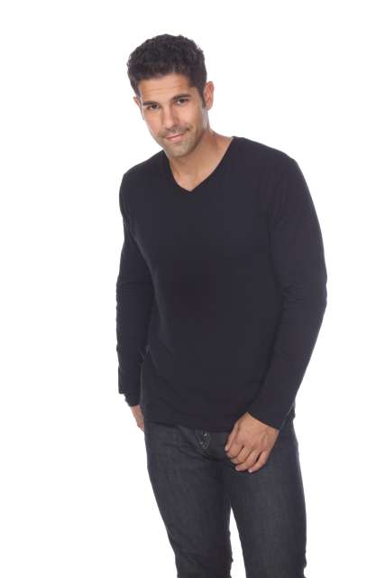 4701 Men's Slim Fit Long Sleeve V-Neck Tee