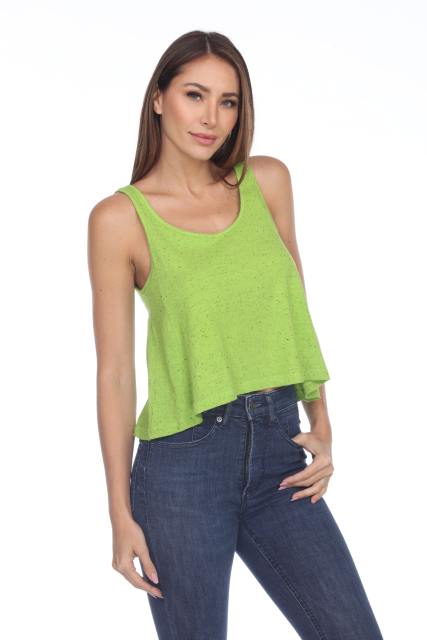 1206 Junior's Cotton Nub Crop Tank