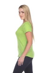 1201 Junior's Cotton Nub Scoop Neck Tee with Curve Hem