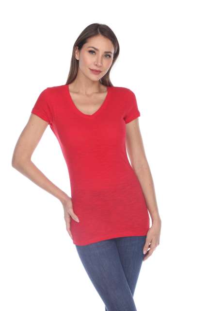 6053 Juniors Cap Sleeve Cotton Slub Tee