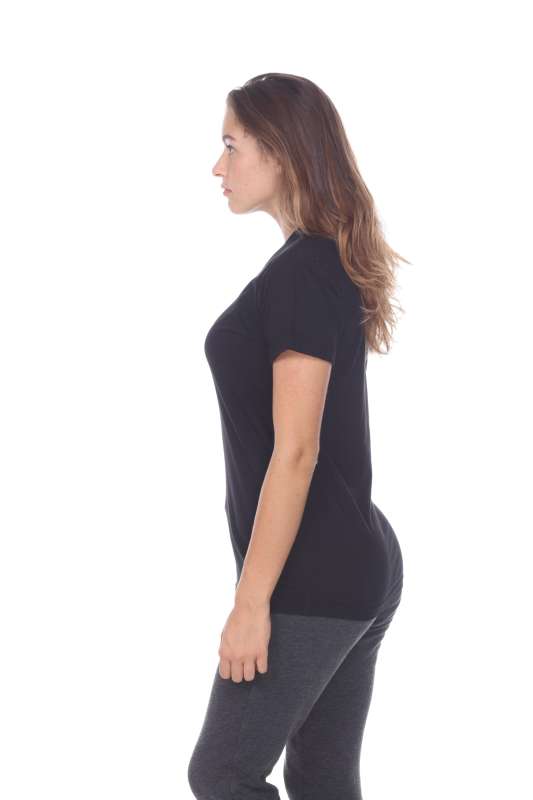 4004 Adult Unisex Short Sleeve Crew Neck Rolled Cuff Tee