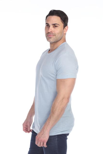 3600 Men's Short Sleeve CVC Blended Crew Neck Tee