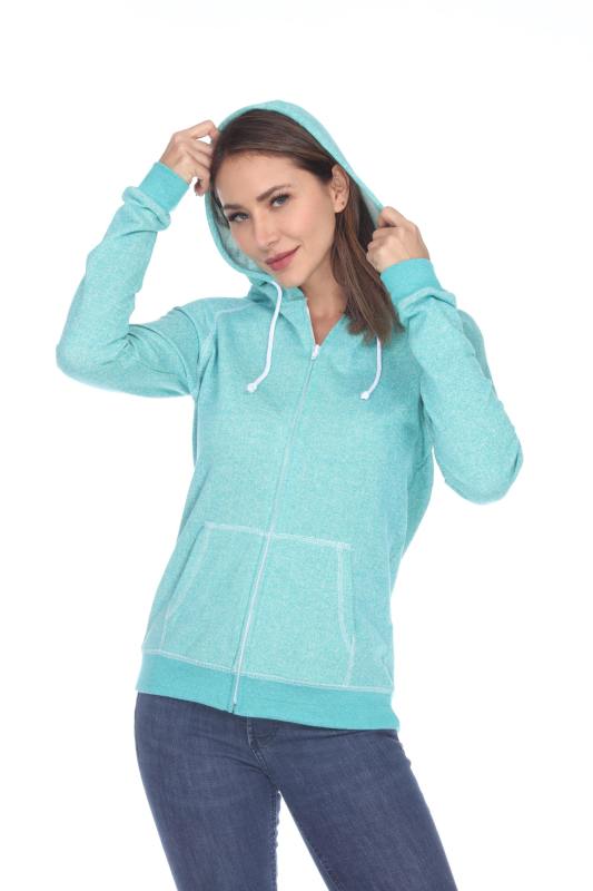 8902 Juniors French Terry Long Sleeve Zip Hoodie