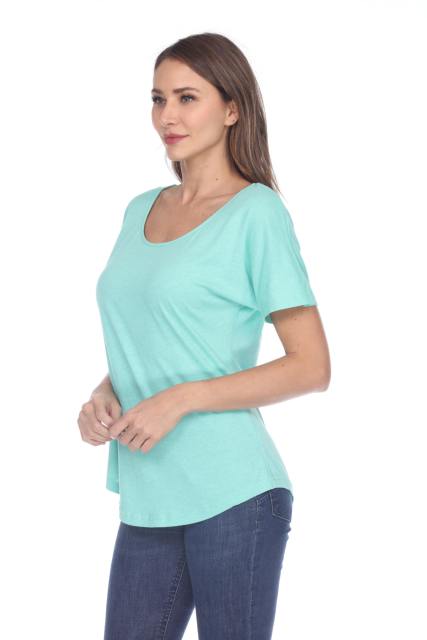 3905 Junior's Bamboo Blend Curve Hem Dolman