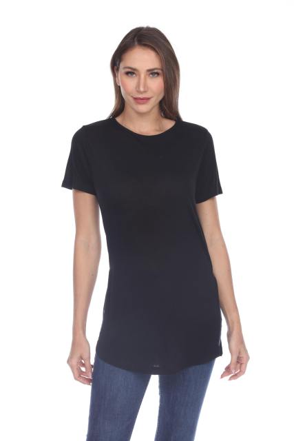 3308 Junior's Viscose Short Sleeve Vented Tee