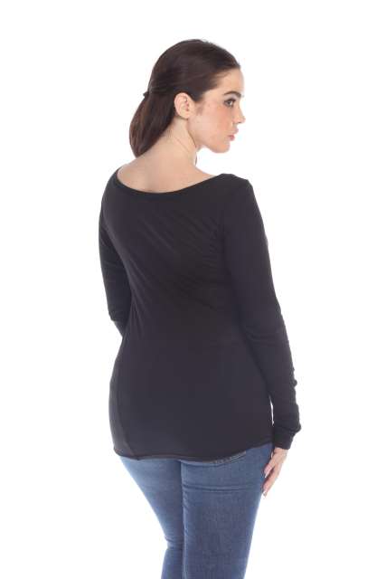5101 Juniors Long Sleeve Scoop Neck Tee