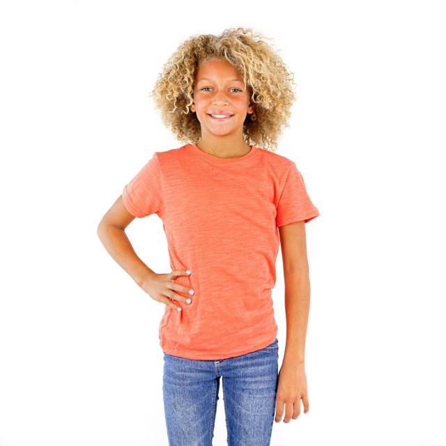 9002 Youth Cotton Slub Short Sleeve Crewneck Tee