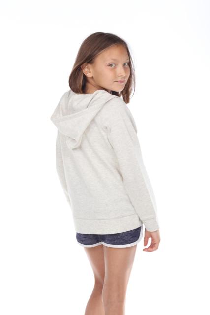 8902G Girls French Terry Llong Sleeve Zip Hoodie