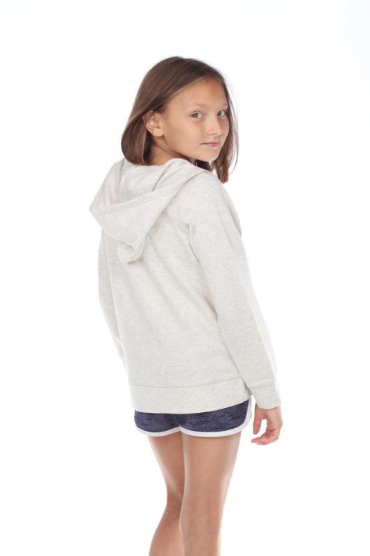 8902G Girls French Terry Llong Sleeve Zip Hoodie