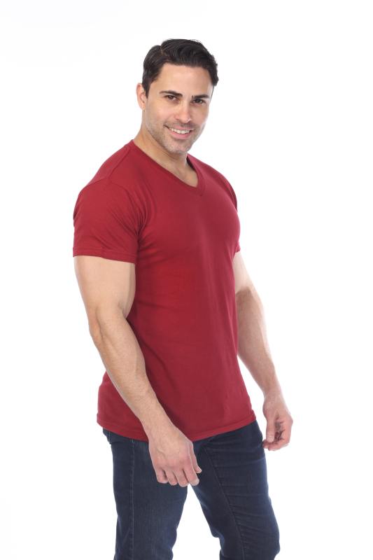 4601 Men's Slim FIt Short Sleeve V-Neck Tee