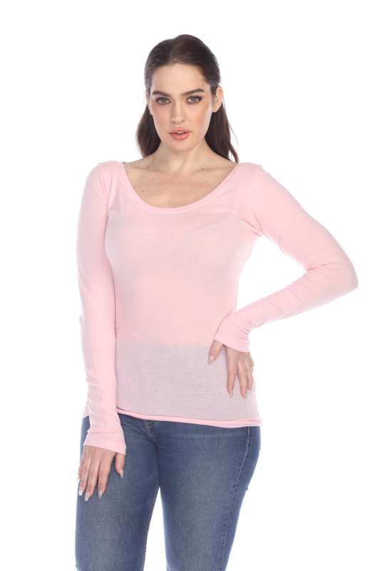 5101 Juniors Long Sleeve Scoop Neck Tee