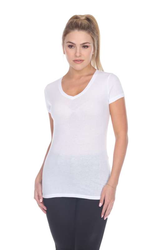 5003 Juniors Cap Sleeve "Tear Drop" V-Neck Tee