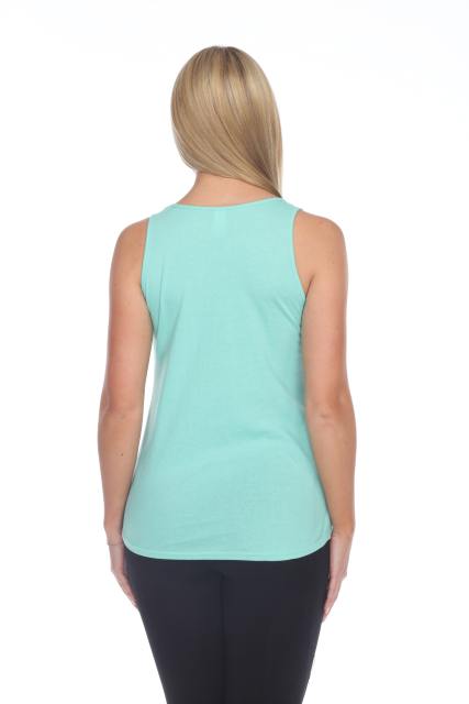 2007 Juniors Scoop Neck Curve Hem Tank
