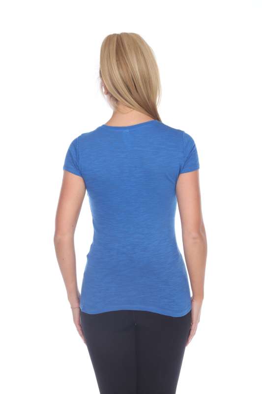6053 Juniors Cap Sleeve Cotton Slub Tee