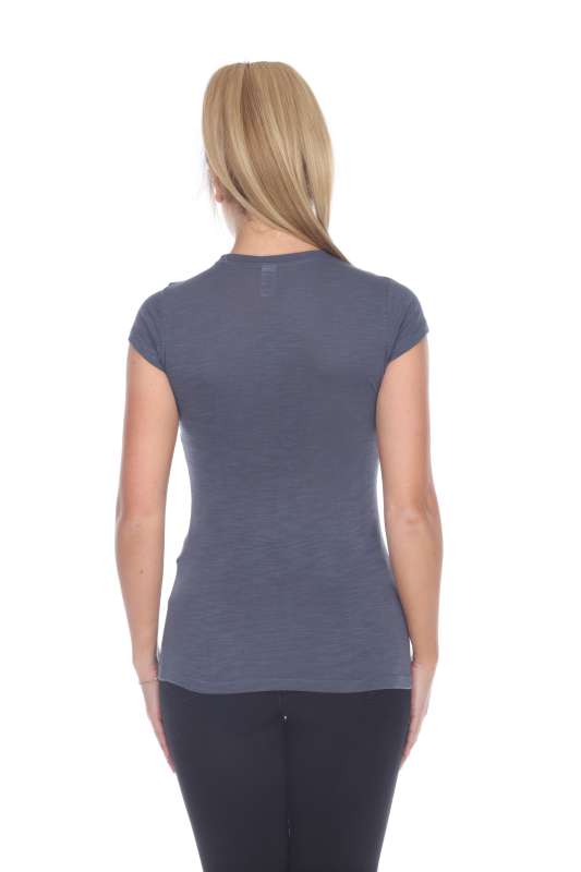 6050 Juniors Cap Sleeve Cotton Slub Tee