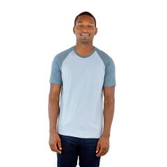3601 Men's Short Sleeve CVC Blended Crew Neck Raglan