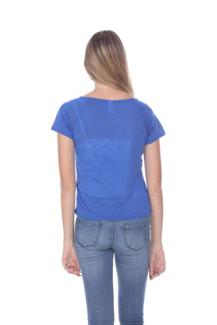 3401 Junior's Poly Rayon Slub Short Sleeve Boxy Tee