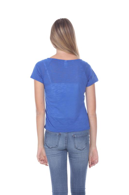 3401 Junior's Poly Rayon Slub Short Sleeve Boxy Tee