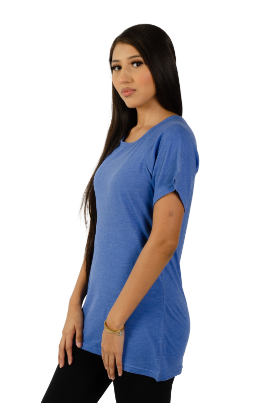 3002 Junior's Scoop Neck Short Sleeve Boxy Straight Tee