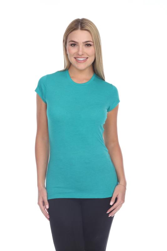 3000 Junior's Cap Sleeve CVC Blended Crew Neck Tee