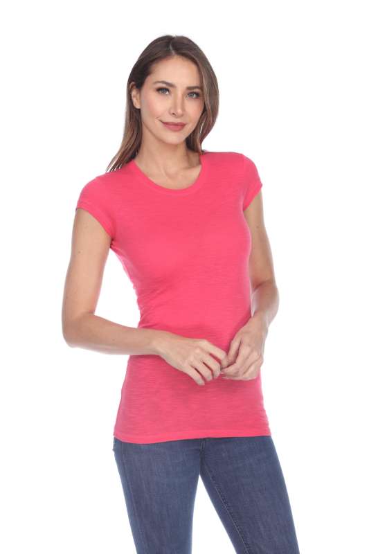 6050 Juniors Cap Sleeve Cotton Slub Tee