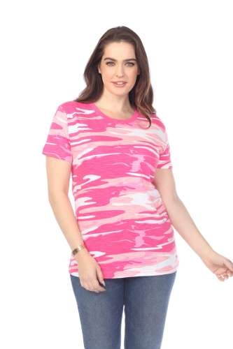 4002C Junior Camo Print Essentials Loose Body Tee