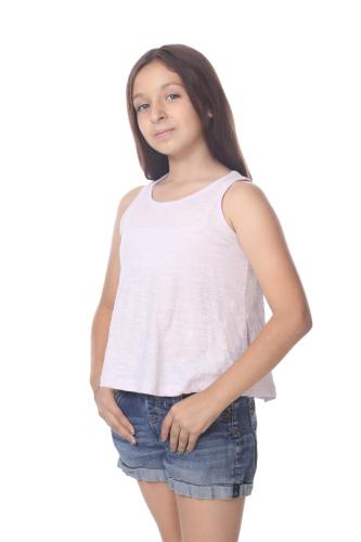 9007 Girls Curve Hem Flowy Tank