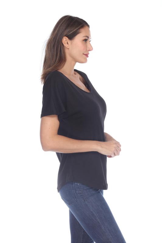3905 Junior's Bamboo Blend Curve Hem Dolman