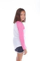 6054G GIRLS COTTON SLUB LONG SLEEVE RAGLAN