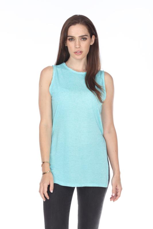 2011 Junior's Poly Linen Blend Vented Muscle Tank