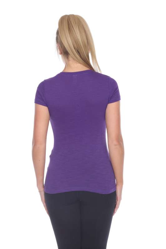 6053 Juniors Cap Sleeve Cotton Slub Tee