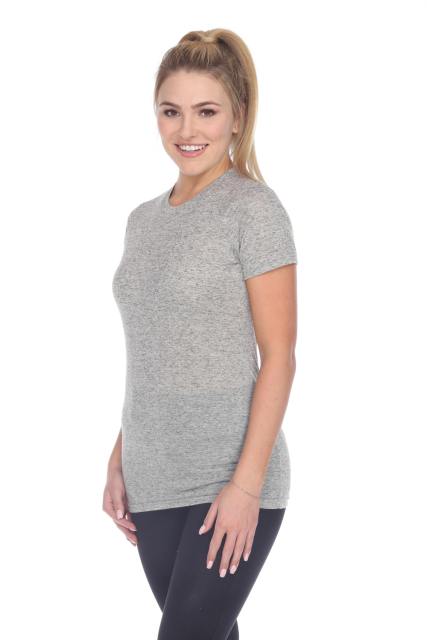 3800 Junior's Short Sleeve Poly Linen Crew Neck Tee