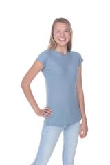 1000 Junior's Luxury Cap Sleeve Crew Neck Tee